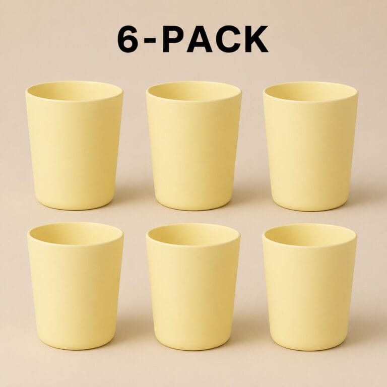 Recipiente din Sticla pentru Lumânări | 315ml | 6 buc | Galben Mat