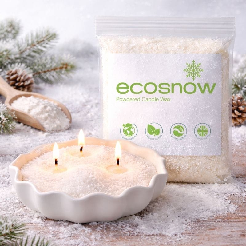 hsnowwax Ceara Pudra/Zapada pentru lumanari in recipiente - Kerax EcoSnow - imagine 1