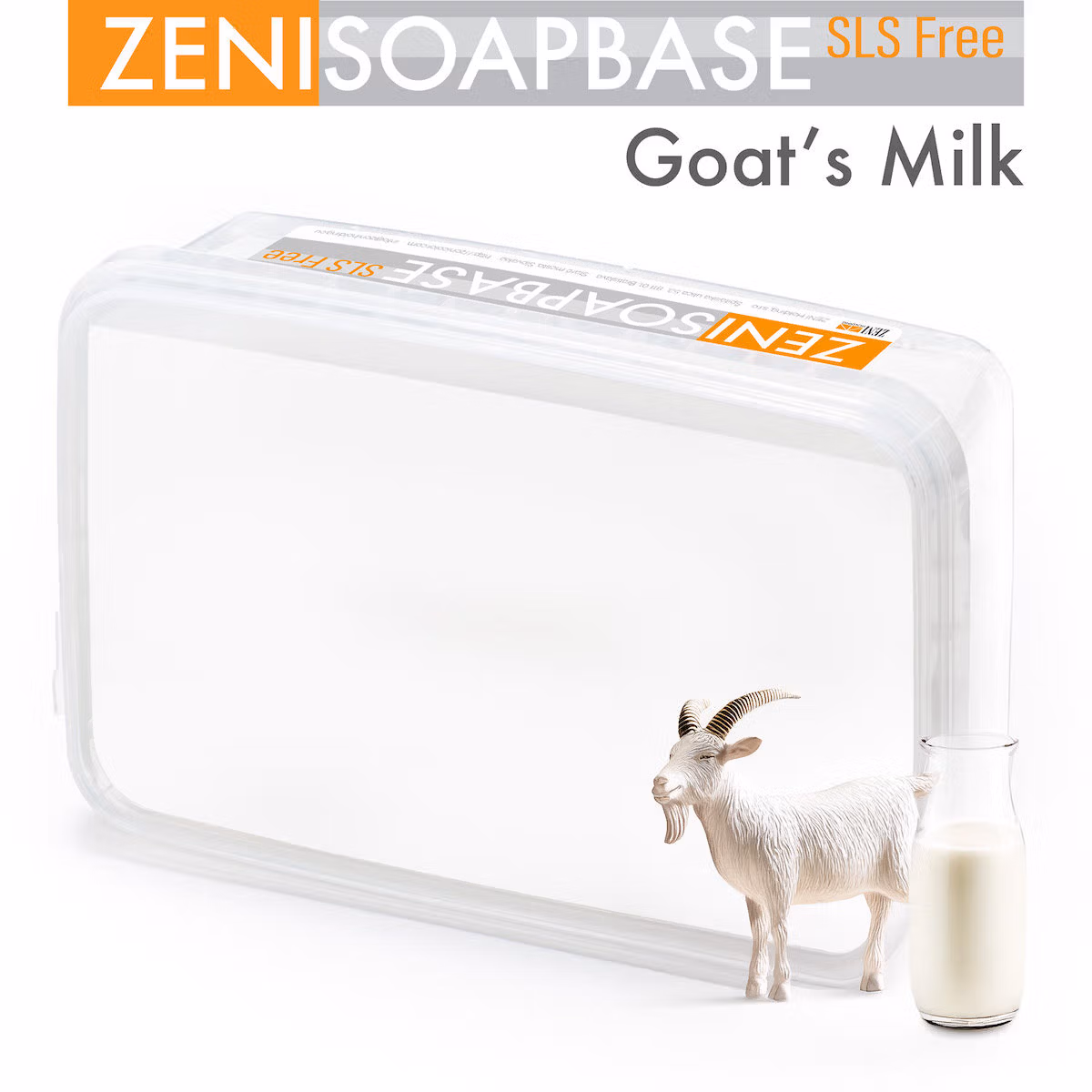 goat_milk_1kg Baza pentru Sapun | Zenisoap Goat's Milk | Alb - imagine 1