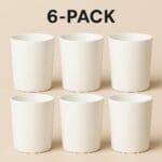 Recipiente din Sticla pentru Lumânări | 220ml | 6 buc | Alb Mat