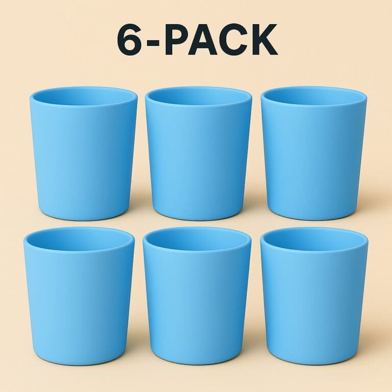 Recipiente din Sticla pentru Lumânări | 220ml | 6 buc | Blue Mat