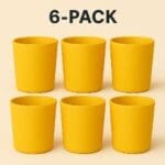 Recipiente din Sticla pentru Lumânări | 220ml | 6 buc | Galben Mat