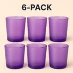 Recipiente din Sticla pentru Lumânări | 315ml | 6 buc | Mov Frosted