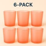 Recipiente din Sticla pentru Lumânări | 315ml | 6 buc | Roz Frosted