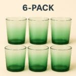 Recipiente din Sticla pentru Lumânări | 220ml | 6 buc | Verde Gradient