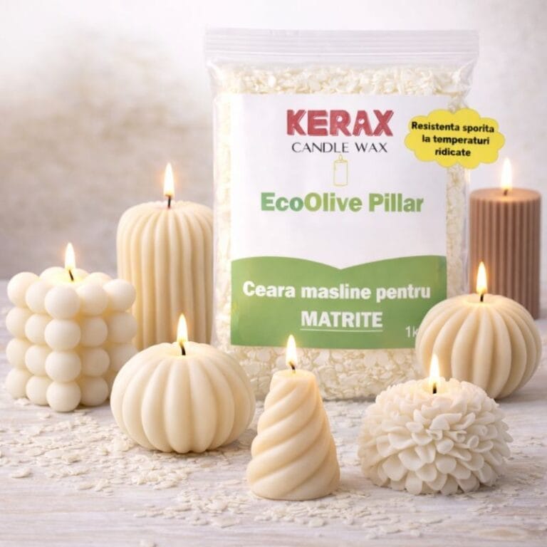 Ceara Masline pentru lumanari in matrite - Kerawax EcoOlive Pillar