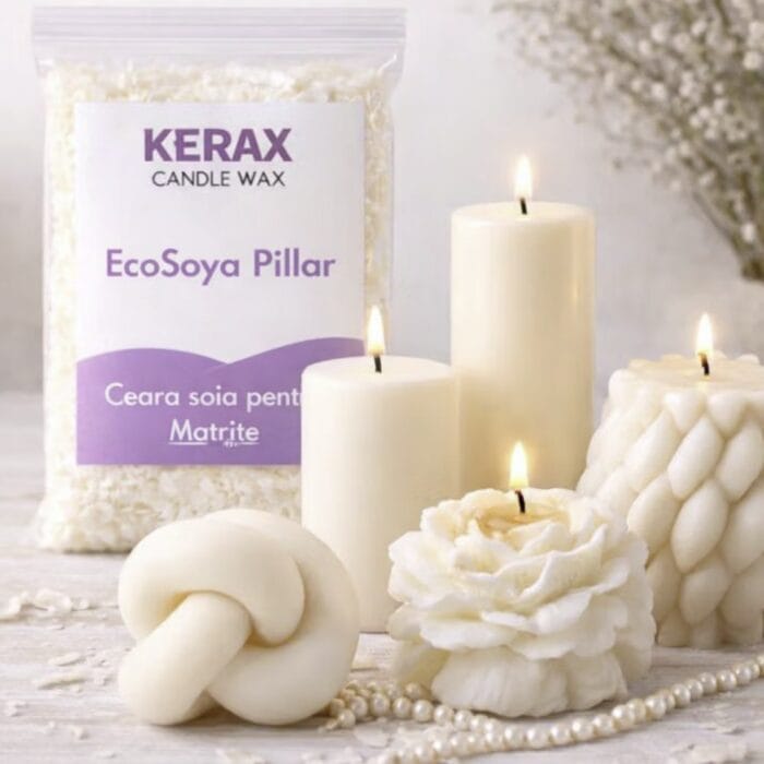 Ceara Soia pentru lumanari in matrite - Kerax EcoSoya Pillar - imagine 2