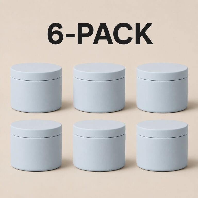 Recipiente Metalice pentru Lumânări | 120ml | 6 buc | Baby Blue