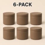 Recipiente Metalice pentru Lumânări | 120ml | 6 buc | Bronz