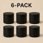 Recipiente Metalice pentru Lumânări | 250ml | 6 buc | Negru