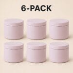 Recipiente Metalice pentru Lumânări | 120ml | 6 Buc | Roz Pastel