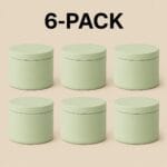 Recipiente Metalice pentru Lumânări | 250ml | 6 buc | Verde Pastel