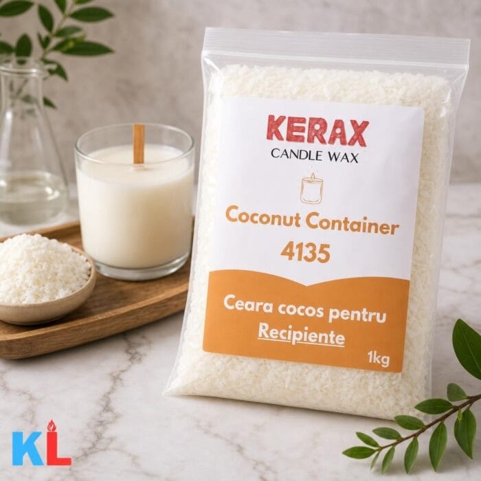 Ceara Cocos pentru lumanari in recipiente - Kerawax Coconut Container 4135 - imagine 4