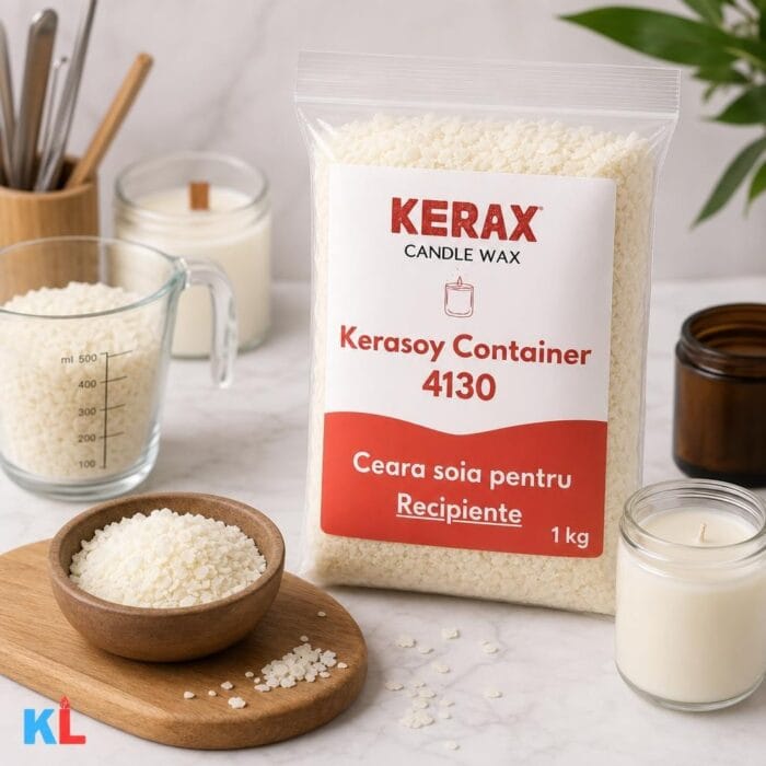 Ceara Soia pentru lumanari in recipiente - Kerax Kerasoy Container 4130 - imagine 4