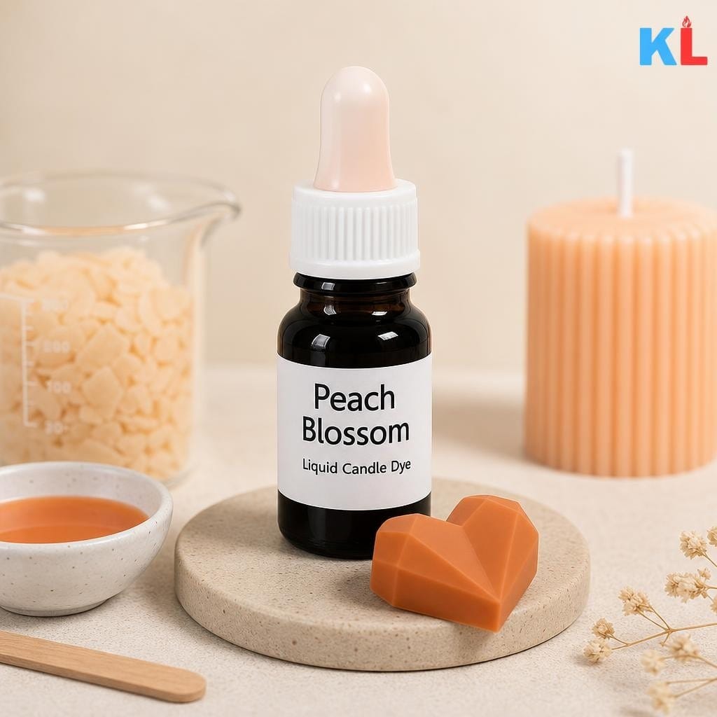 Colorant Lumanari Lichid Peach Blossom (Portocaliu Piersica) - AI product image 1 Colorant Lumanari Lichid Peach Blossom (Portocaliu Piersica) - imagine 1