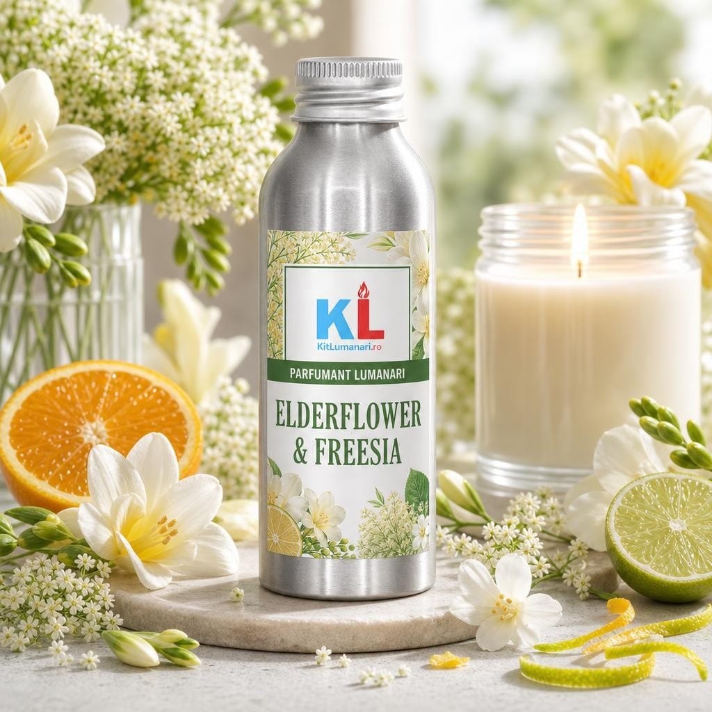 Parfumant Lumanari Elderflower & Freesia - AI labelled fragrance main image 3 Parfumant Lumanari Elderflower & Freesia - imagine 1