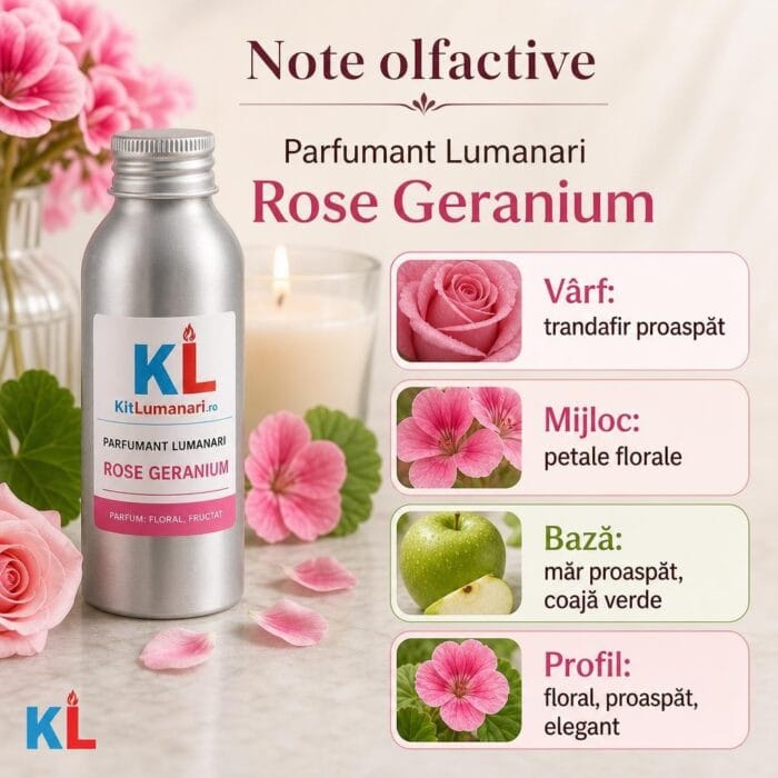 Parfumant Lumanari Rose Geranium - imagine 2