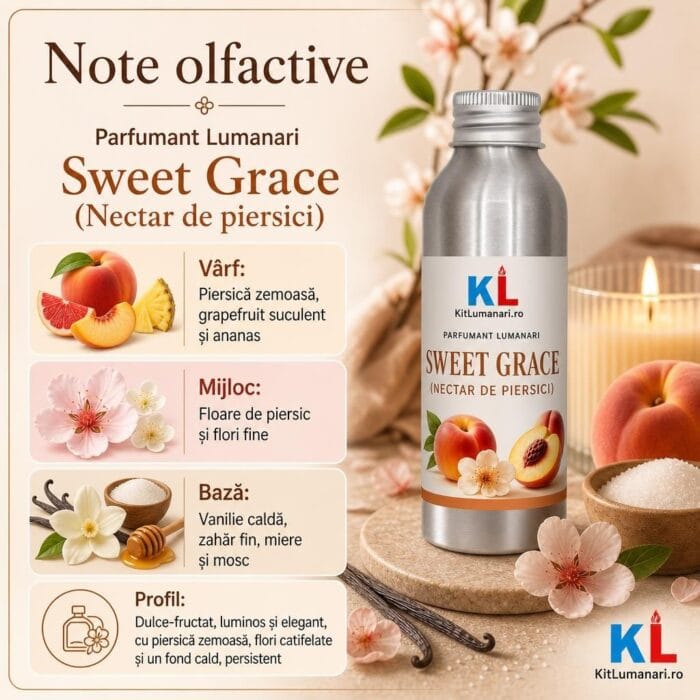 Parfumant Lumanari Sweet Grace (Nectar de piersici) - imagine 2