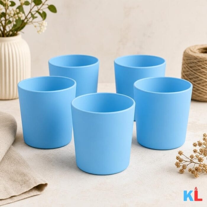 Recipiente din Sticla pentru Lumânări | 220ml | 6 buc | Blue Mat - imagine 4