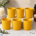 Recipiente din Sticla pentru Lumânări | 220ml | 6 buc | Galben Mat - imagine 4