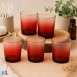 Recipiente din Sticla pentru Lumânări | 220ml | 6 buc | Roșu Gradient - imagine 4