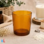 Recipiente din Sticla pentru Lumânări | 315ml | 6 buc | Ambră Transparent - imagine 4