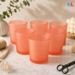 Recipiente din Sticla pentru Lumânări | 315ml | 6 buc | Roz Frosted - imagine 4