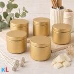 Recipiente Metalice pentru Lumânări | 120ml | 6 buc | Auriu - imagine 4