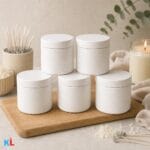 Recipiente Metalice pentru Lumânări | 250ml | 6 buc | Alb - imagine 4