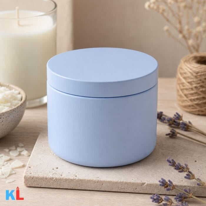 Recipiente Metalice pentru Lumânări | 250ml | 6 buc | Baby Blue - imagine 3
