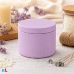 Recipiente Metalice pentru Lumânări | 250ml | 6 buc | Violet Pastel - imagine 3